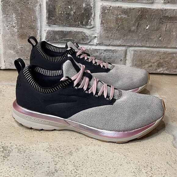 Brooks‎ DNA AMP Ricochet Le Running Sneakers 1202921B030 Black Pink Women's 11M - Picture 3 of 12